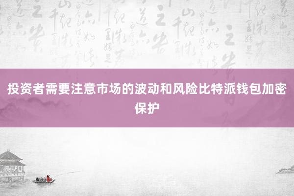 投资者需要注意市场的波动和风险比特派钱包加密保护