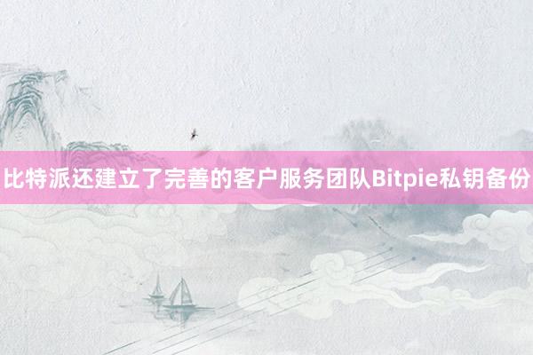 比特派还建立了完善的客户服务团队Bitpie私钥备份