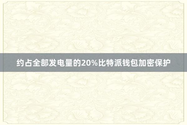 约占全部发电量的20%比特派钱包加密保护