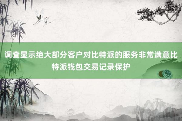 调查显示绝大部分客户对比特派的服务非常满意比特派钱包交易记录保护