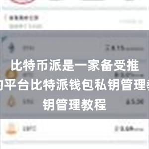 比特币派是一家备受推崇的平台比特派钱包私钥管理教程