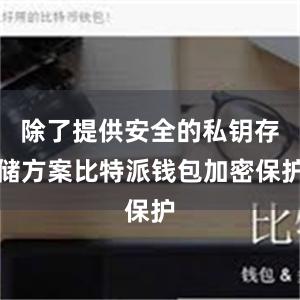 除了提供安全的私钥存储方案比特派钱包加密保护