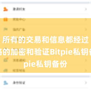 所有的交易和信息都经过严格的加密和验证Bitpie私钥备份